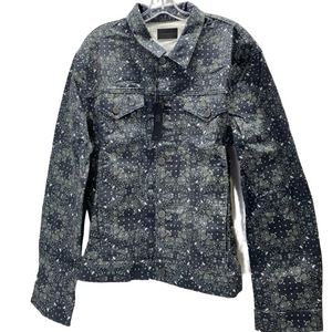 NEW MONFRERE Men’s Eastwood Shirt Jacket Bandana Haze Blue Size XL Cotton Blend